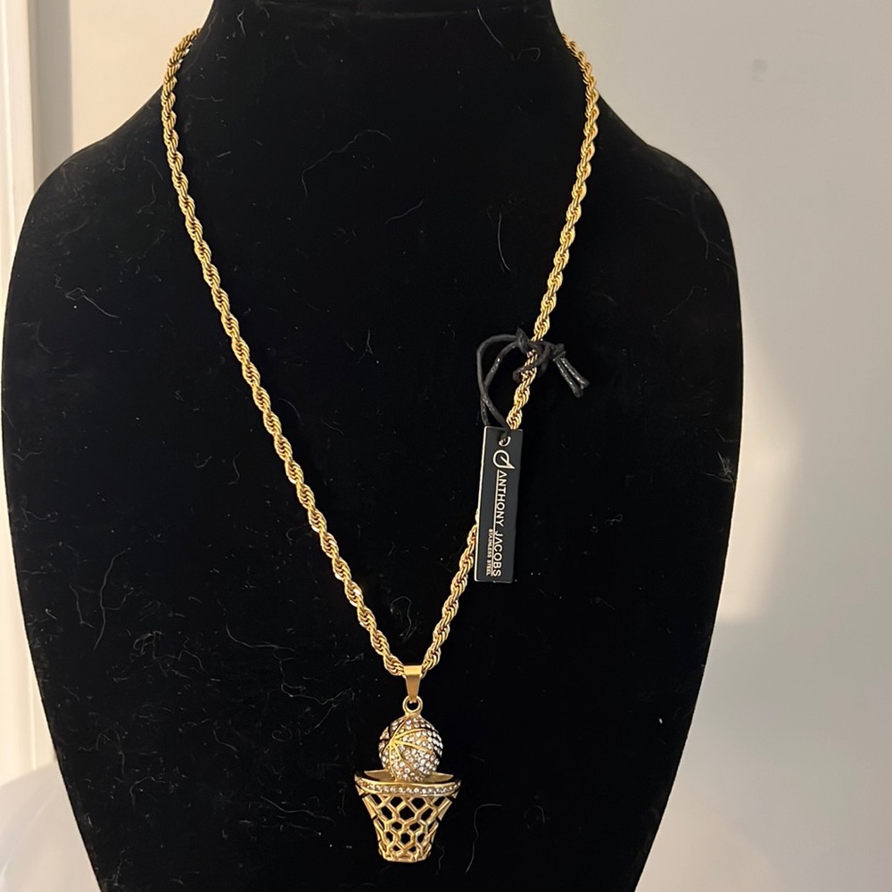 NWT Anthony Jacobs stainless steel Baller’s Necklace